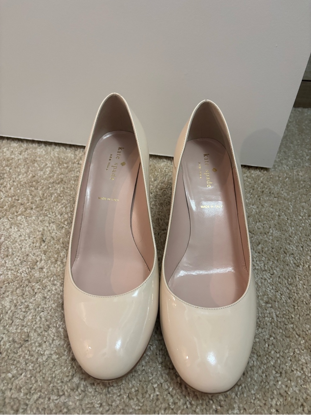 kate spade Blush Patent Round-Toe Pumps
